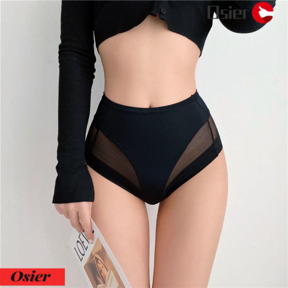 OSIER1 Quần Lót Nâng Mông Lụa Lạnh Không Đường May Độ Co Giãn Cao Plus Size Thời Trang Cho Nữ