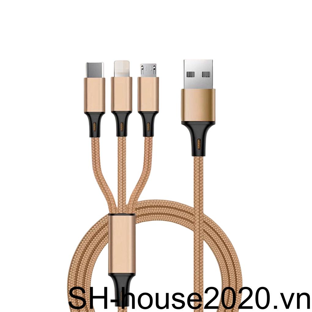 Dây Cáp Sạc USB 3 Trong 1 6 7 8 X 11 Pro Cho Dây Android Dài 1 / 2 / 2m