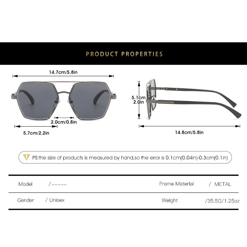 Kính Mát Gọng Kim Loại Phong Cách Retro Âu Mỹ Thời Trang Mới 2023