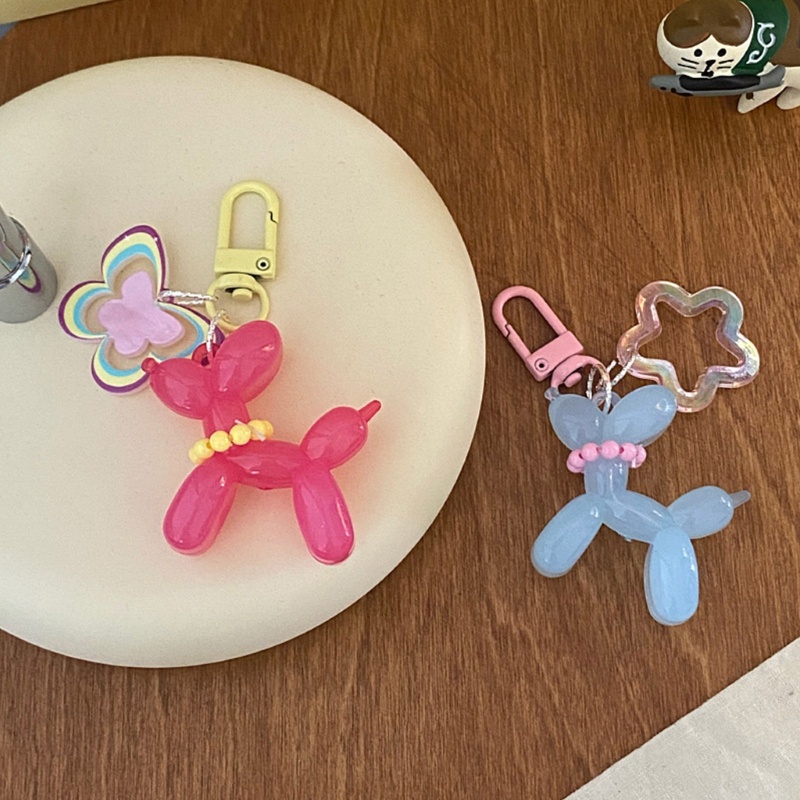 Móc Khóa Gắn Điện Thoại Hình Chú Chó Ballon Vui Nhộn
