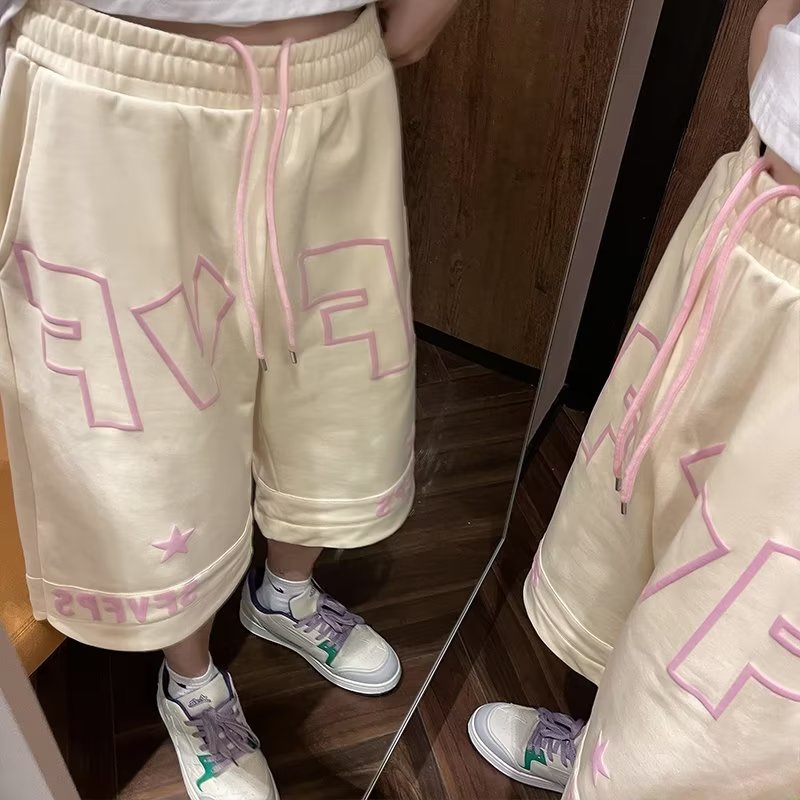 Quần Short Thể Thao In Chữ Phong Cách Hip Hop Thời Trang Mùa Hè Cho Nam Và Nữ