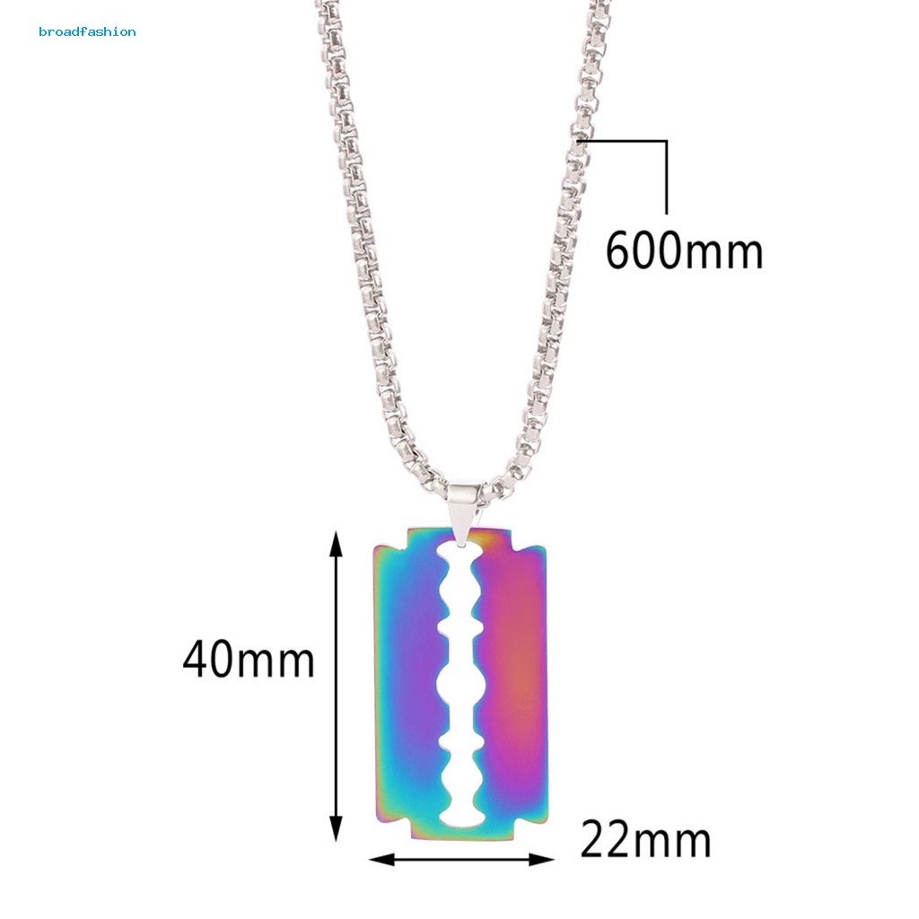 Vòng cổ Mặt Hình Lưỡi Dao Bằng Thép Không Gỉ Phong Cách Punk Hip Hop Làm Quà Tặng Sinh Nhật Hàng Ngày Cho Nam Và Nữ