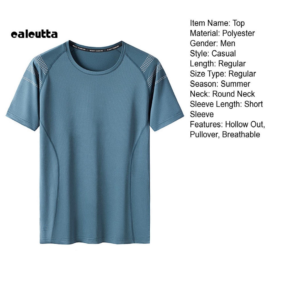 Áo Thun Tay Ngắn Cổ Tròn Màu Trơn Thoáng Khí Thời Trang Mùa Hè Cho Nam