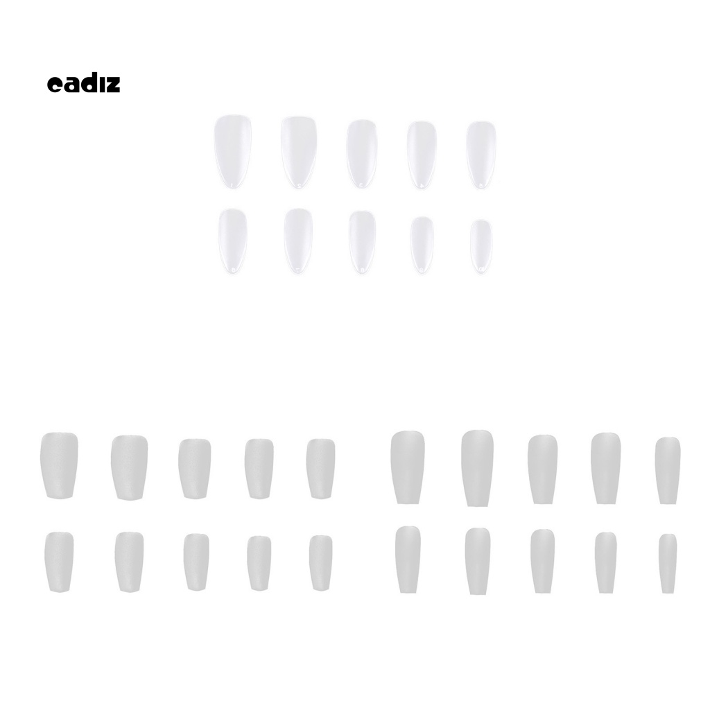 Bộ 100 Móng Tay Giả Bằng Nhựa Dẻo Trong Suốt Siêu Mỏng Không Mùi Dễ Sử Dụng