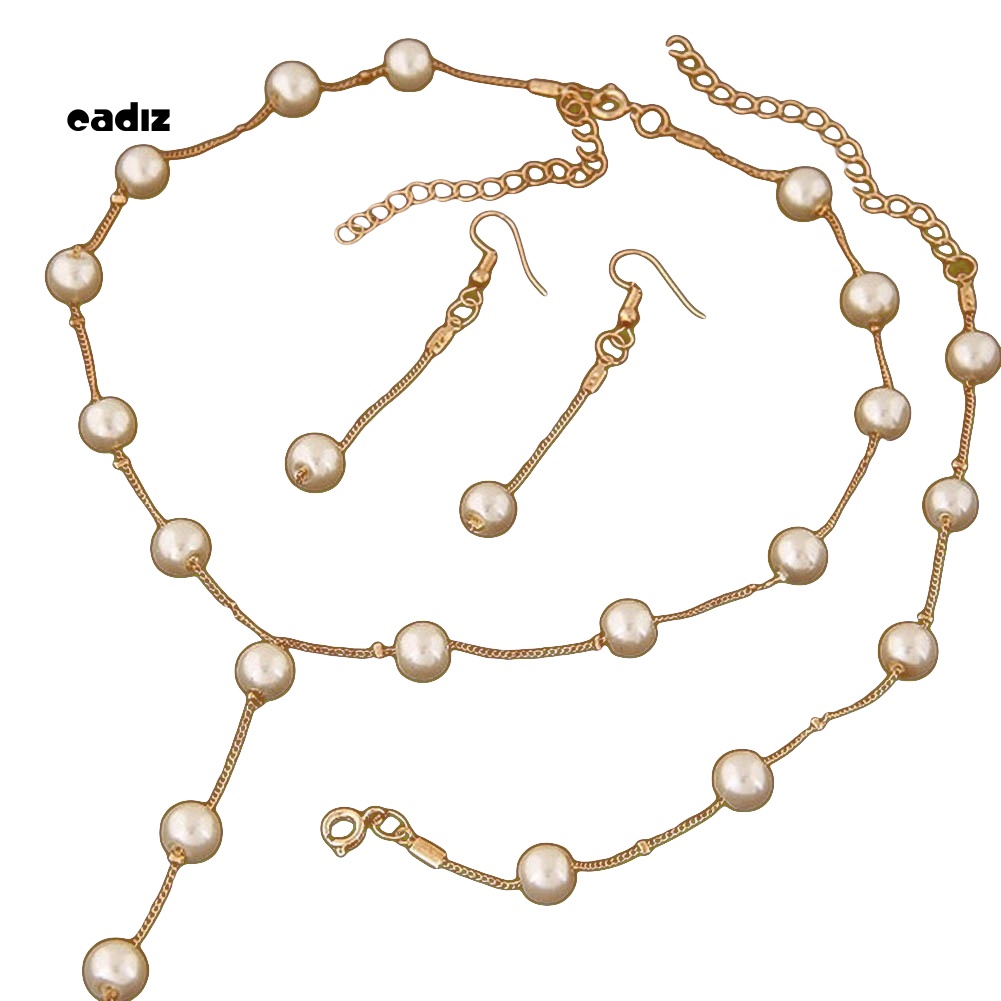 Bộ Trang Sức 3 Món Ngọc Trai Nhân Tạo Thời Trang Dành Cho Nữ