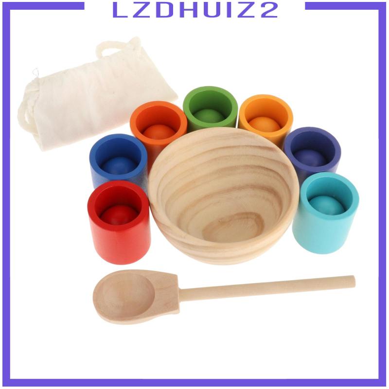 Bộ Cốc Đồ Chơi Màu Cầu Vồng Xinh Xắn Cho Bé