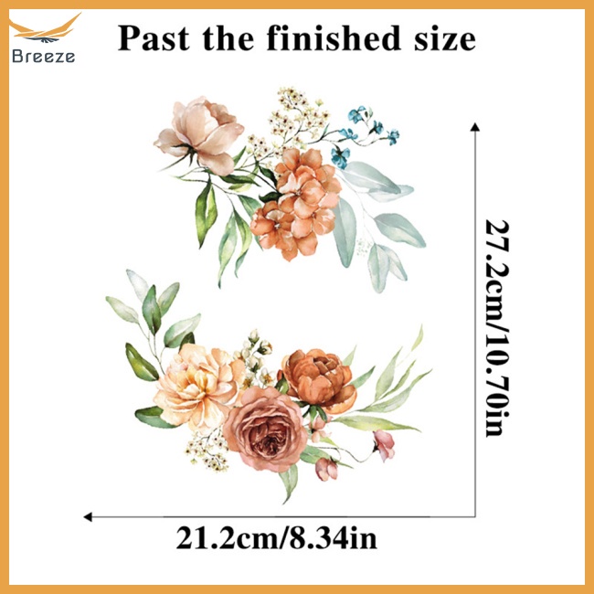 Đề Can Tự Dính Họa Tiết Hoa Dán Nắp Bồn Cầu Trang Trí Nhà Tắm