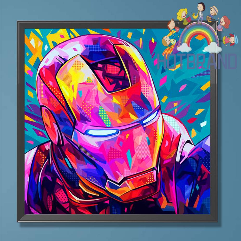 Bộ Tranh Đính Đá 5D Họa Tiết Marvel Độc Đáo DIY Dùng Trang Trí Nhà Cửa