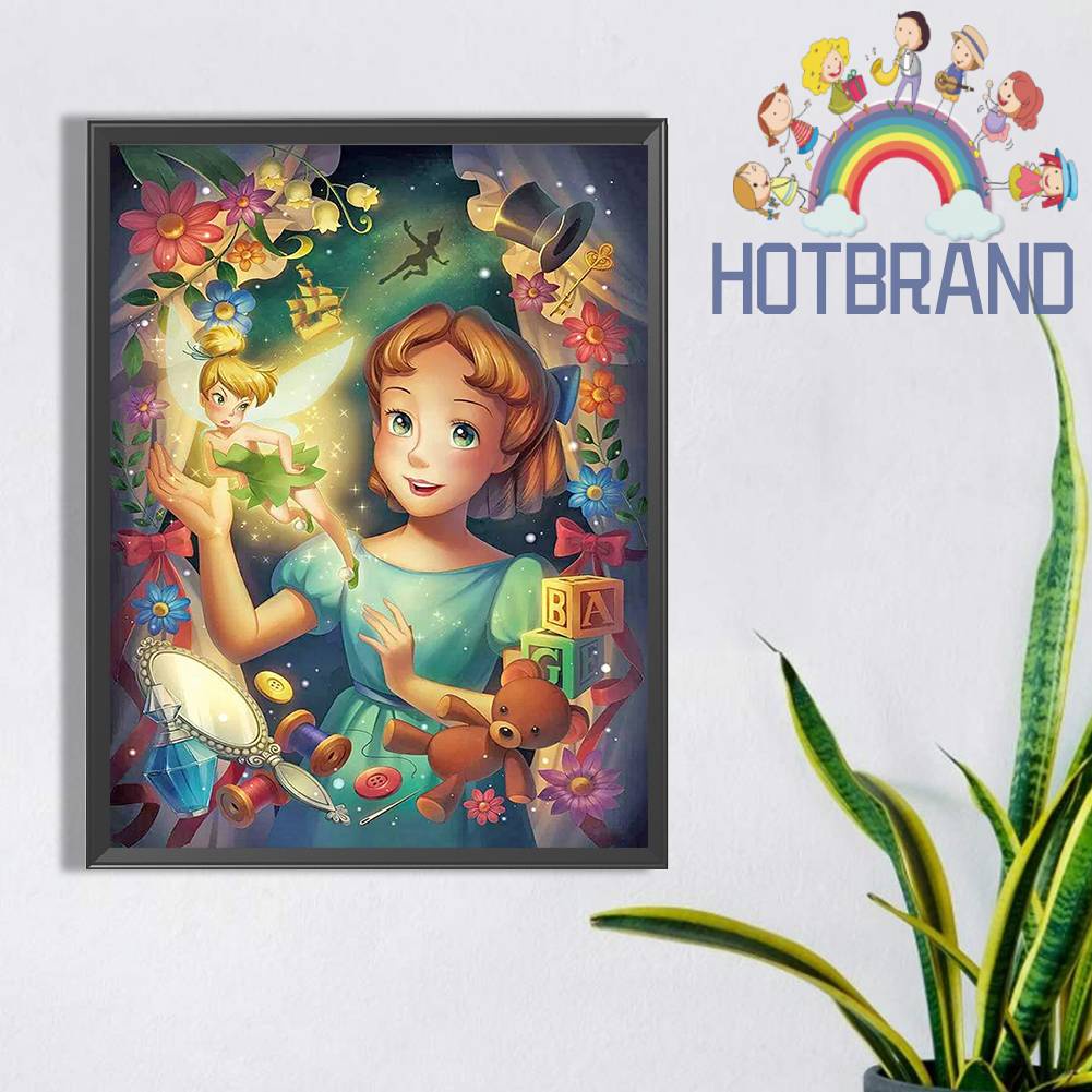 Tranh Đính Đá Kim Cương Toàn Bộ 5D DIY Hình Vẽ Tinker Bell