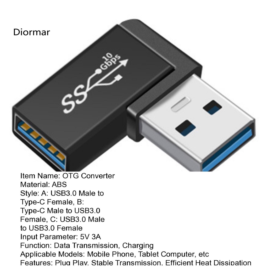 Đầu Chuyển Đổi Dữ Liệu OTG Mini 10Gbps Type-C Sang USB30 Cho Điện Thoại