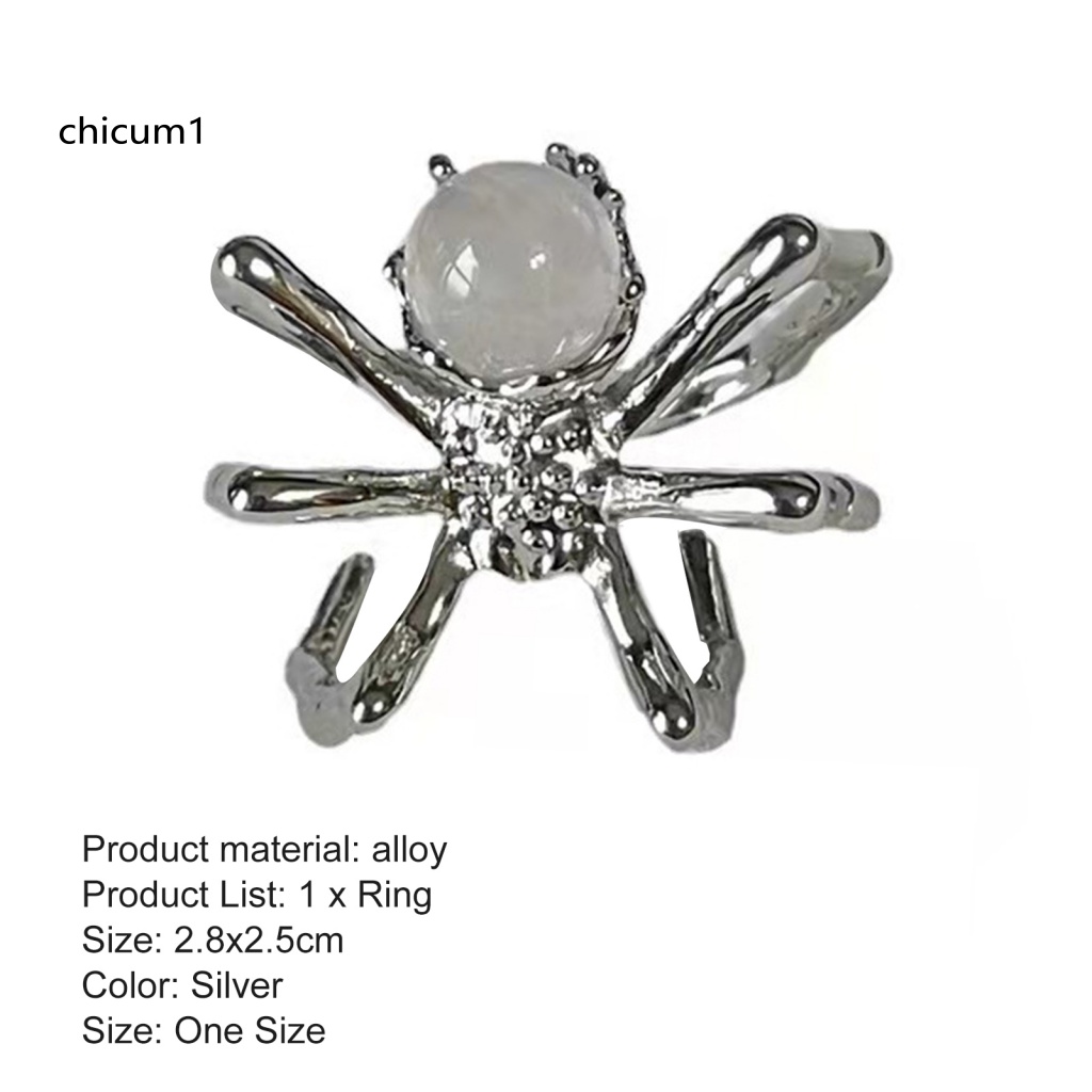 Nhẫn Hợp Kim Hình Nhện Đính Đá Nhân Tạo Thời Trang