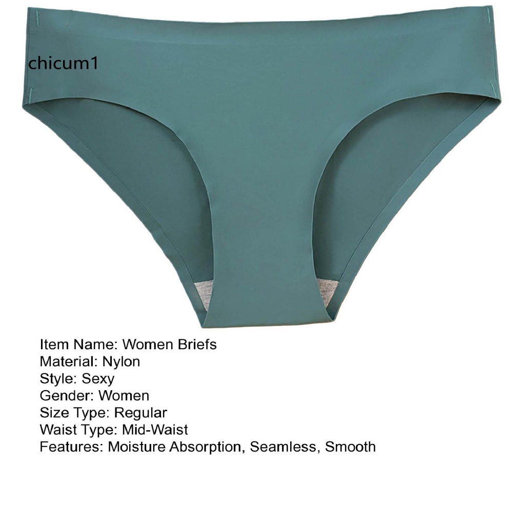 Quần Lót Lụa Lạnh Không Đường May Độ Co Giãn Cao Mịn Màng Đơn Giản Dành Cho Nữ