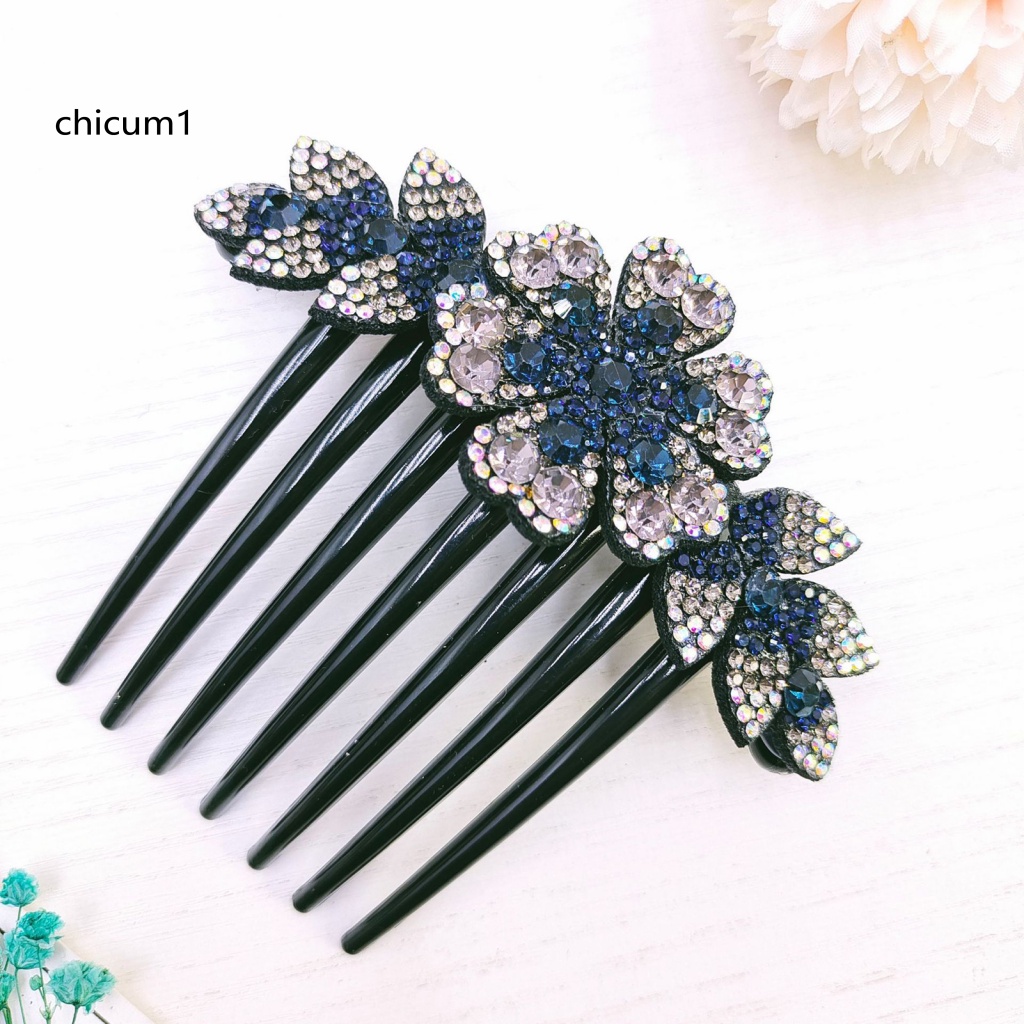 Lược Cài Tóc Đính Đá Phong Cách Hàn Quốc Cổ Điển Cho Cô Dâu