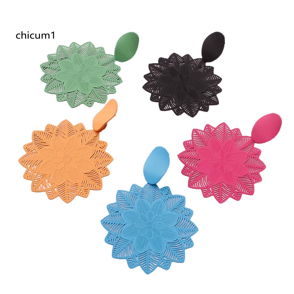 1 Đôi Bông Tai Hình Hoa Rỗng Kiểu Vintage Cho Nữ