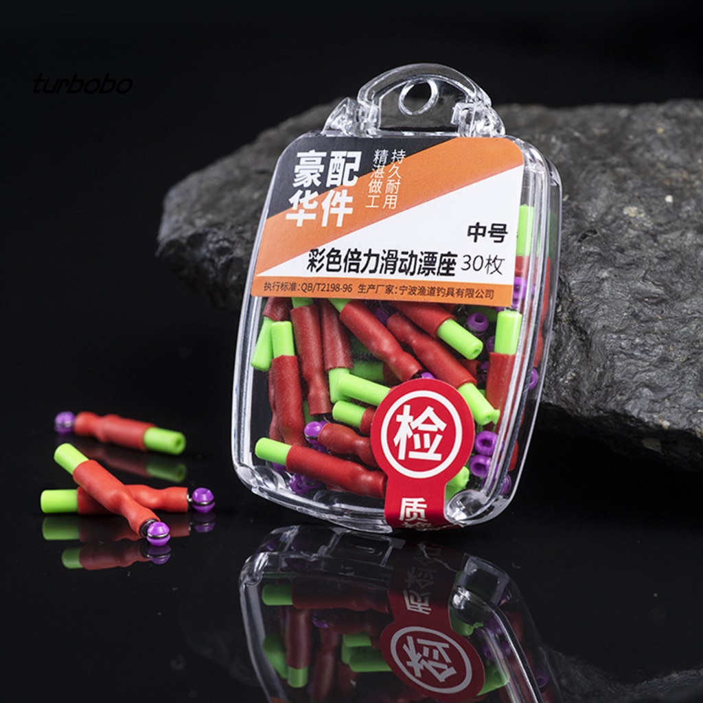 Hộp 30 Phao Nổi Hai Lớp Bằng Vải Không Khí Có Thanh Trượt Dùng Câu Cá