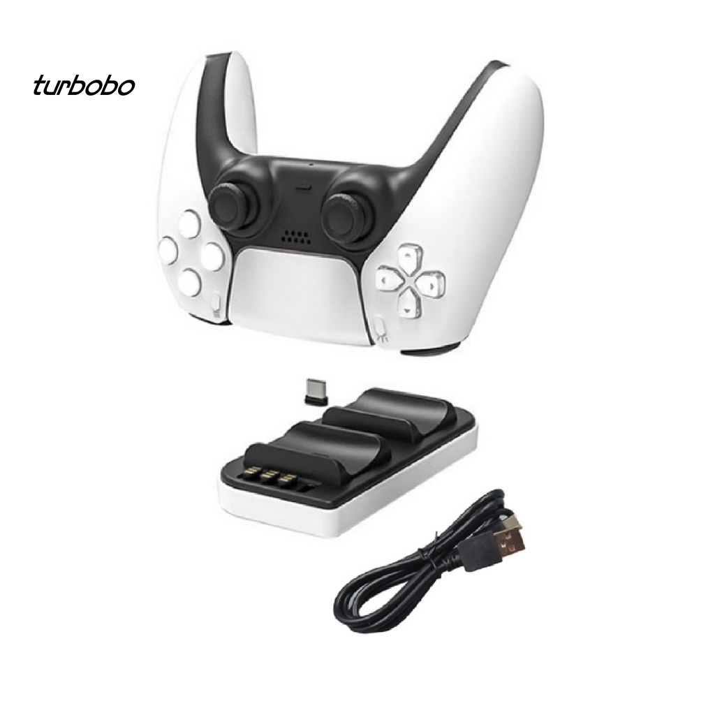Đế Sạc Điều Khiển Chơi Game Không Dây Hai Chỗ Ngồi Bằng ABS Chất Lượng Cao Cho PS5 turbobo HBP-298