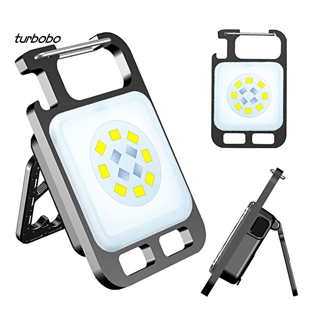 Turbobo Đèn Pin LED Mini Có Móc Khóa Nam Châm Độ Sáng Cao Có Thể Sạc Lại Dùng Khi Đi Cắm Trại