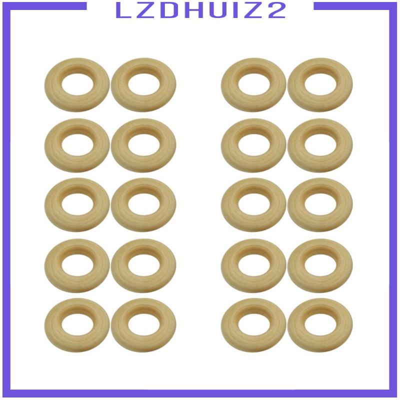 Vòng Gỗ Tròn Tự Nhiên 25mm Làm Đồ Thủ Công DIY