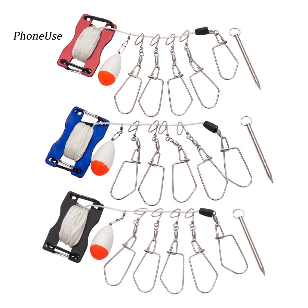 Móc Khóa Dây Câu Cá Bằng Thép Không Gỉ PU Kèm Phao Nổi