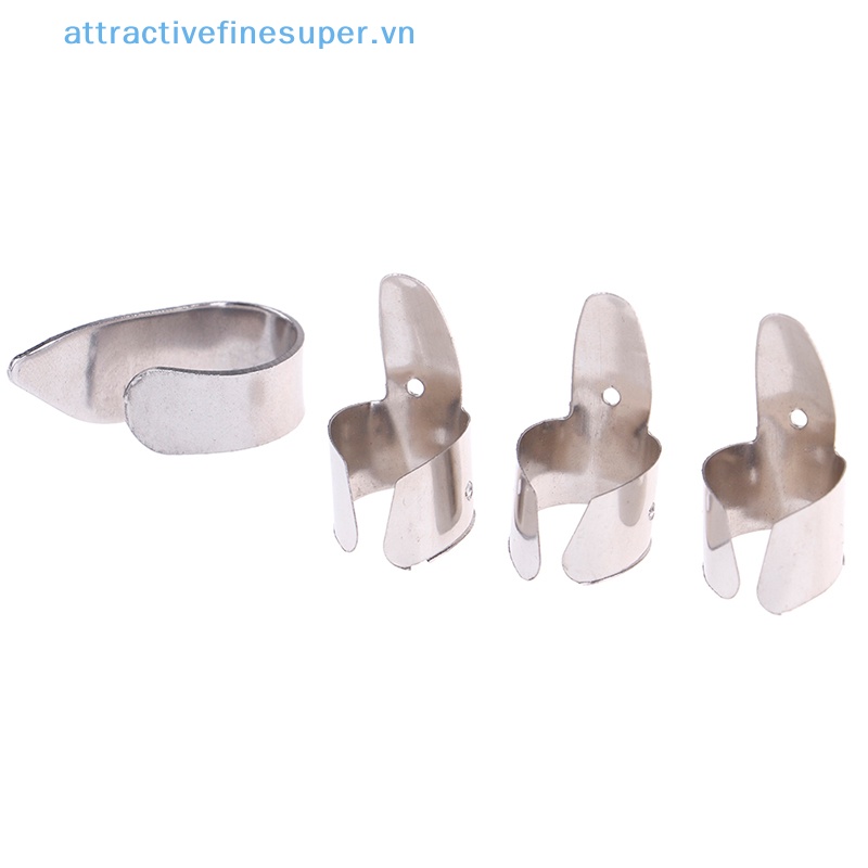 Afs Bộ 4 Miếng Gảy Đàn Guitar Bằng Kim Loại