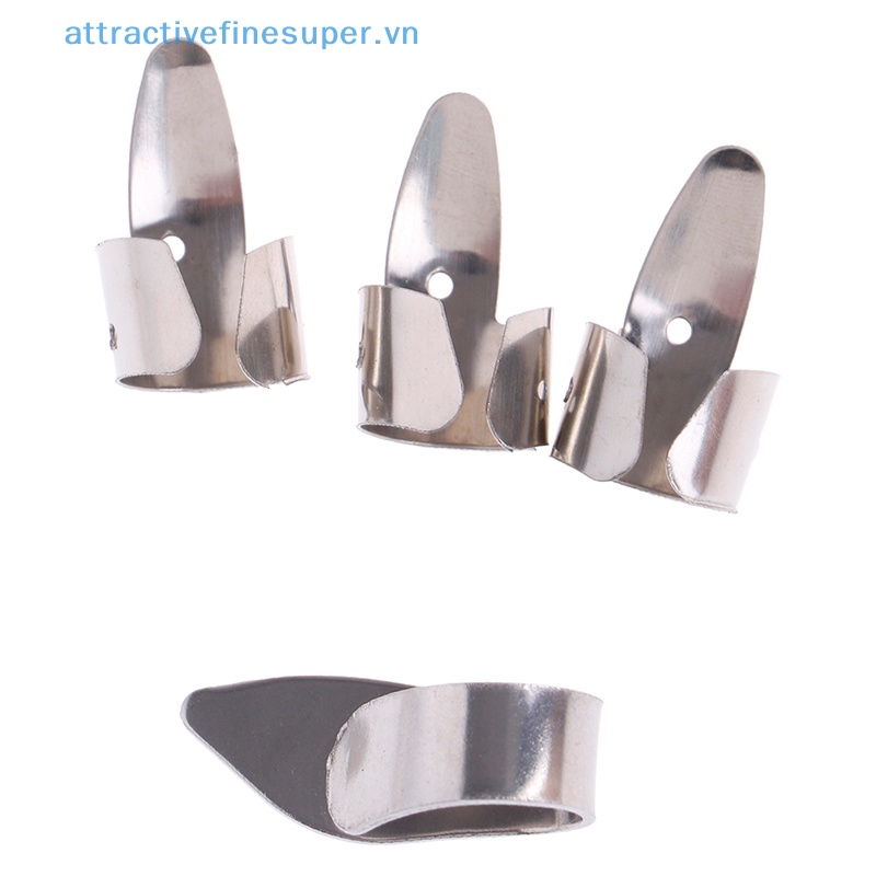 Afs Bộ 4 Miếng Gảy Đàn Guitar Bằng Kim Loại