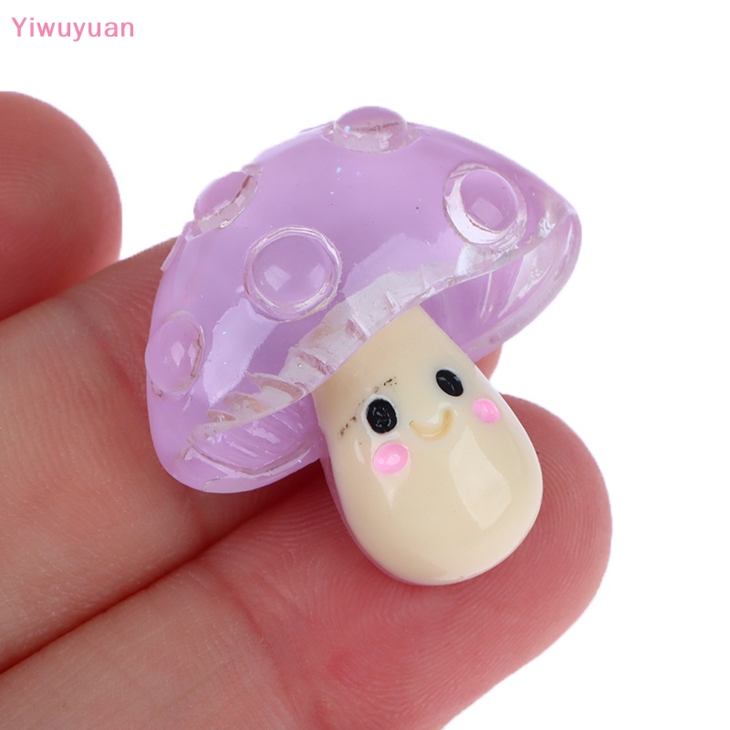 Bộ 5 Nấm Giả Bằng Nhựa Resin Trang Trí Thủ Công Mới