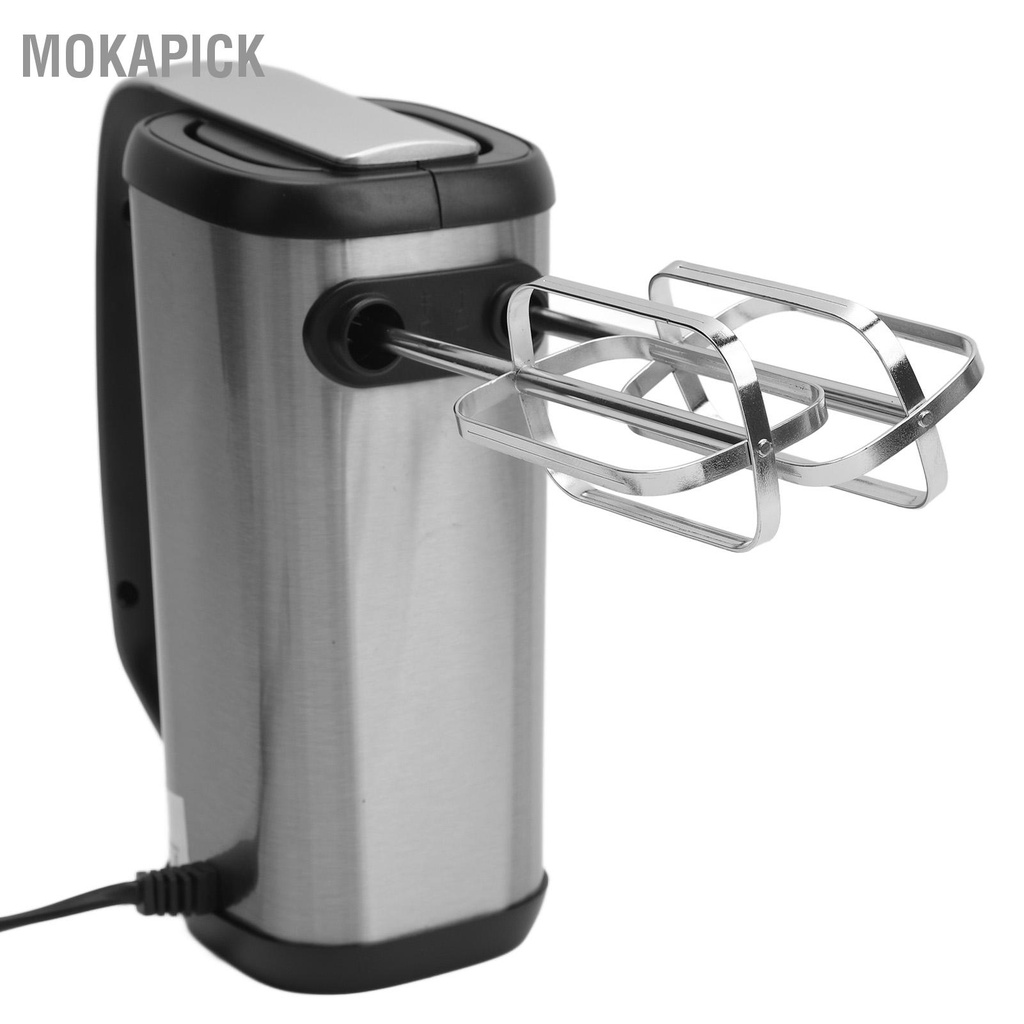 Mokapick 5 Tốc Độ Điện Cầm Tay Có Đánh Inox 304 Biến Đổi Máy Trộn Phích Cắm Châu Âu 220V 500W