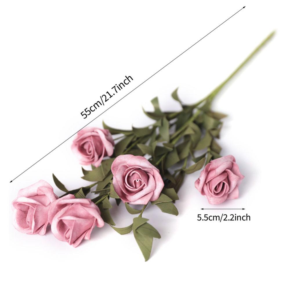 1 Bó 5 Hoa Mẫu Đơn Giả Bằng Lụa Trang Trí Phòng Khách Q2U2