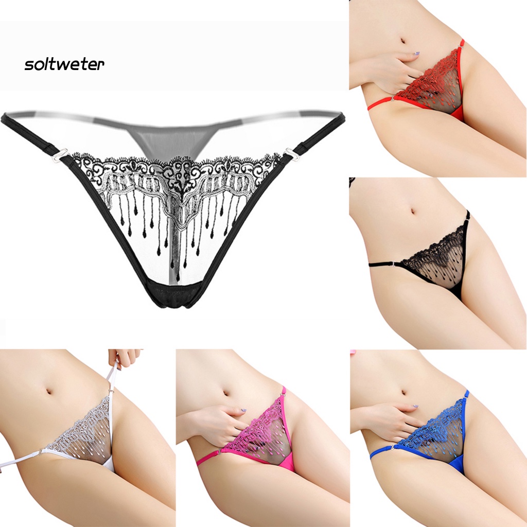 Quần Lót Lọt Khe Lưng Thấp Thêu Họa Tiết Quyến Rũ Cho Nữ
