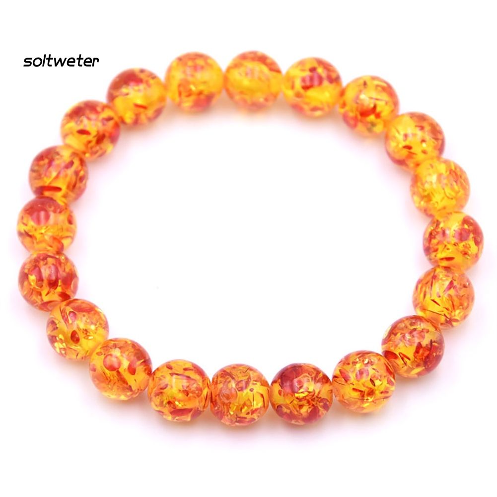 Vòng Tay Chuỗi Hạt Đá Hổ Phách Kích Thước 8mm / 10mm