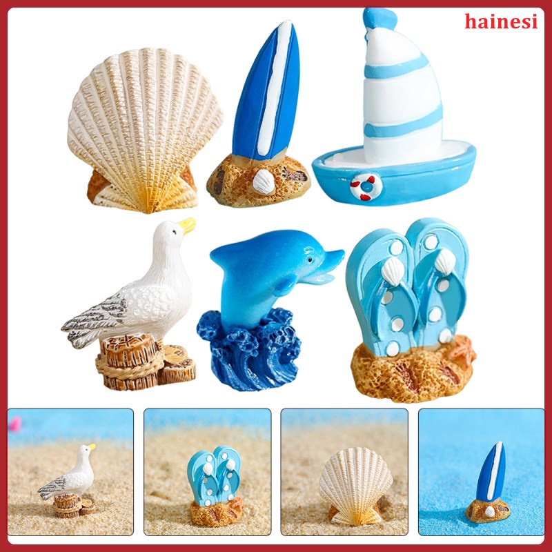 Set 6 Miếng Dán Trang Trí Nhà Cửa Hình Bãi Biển