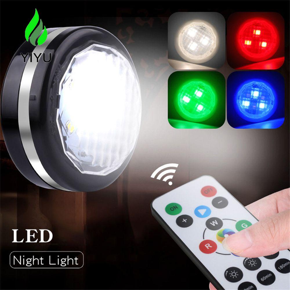 YIYU Set 3 Đèn LED Không Dây Cảm Ứng Chạm Nhiều Màu Sắc Có Công Tắc Dành Cho Tủ Bếp
