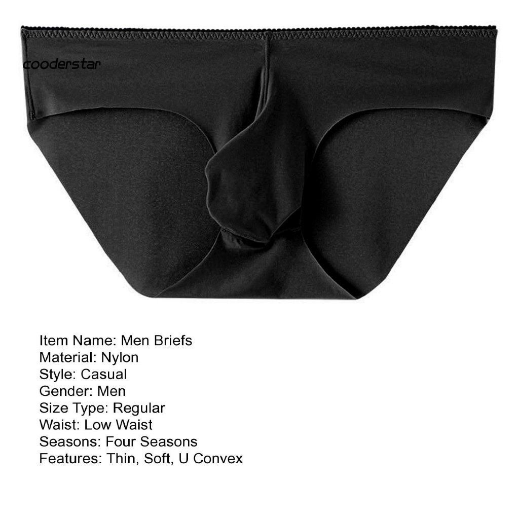 Quần Lót Chữ U Bằng Lụa Lạnh Mềm Mại Thoáng Khí Mau Khô Cho Nam