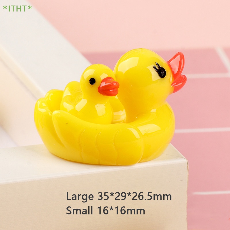 Set 2 Móc Khóa Hình Chú Vịt Vàng 3D Dễ Thương Mới