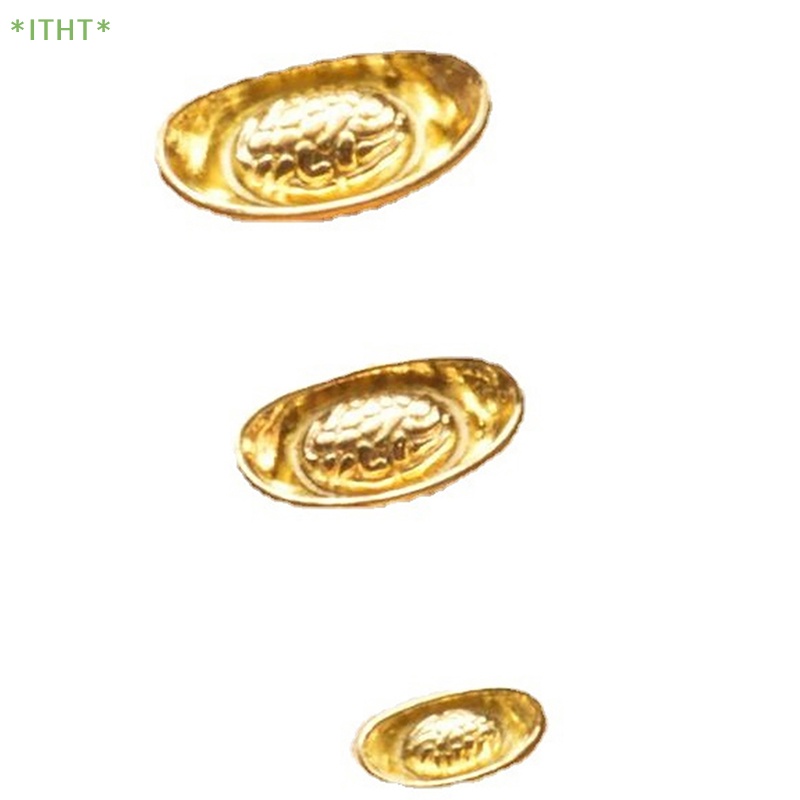 Bộ 3 Mô Hình Thỏi Vàng Mini Trang Trí Nhà Búp Bê Mới