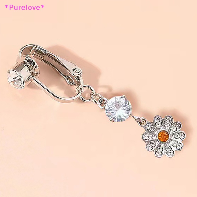 Khuyên Rốn Hình Hoa Hướng Dương Đính Đá Zircon Quyến Rũ Cho Nữ Mới