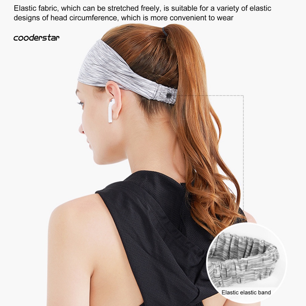Băng Đô Cài Tóc Thể Thao Bằng Lụa Lạnh Mềm Co Giãn Thoáng Khí Thấm Hút Mồ Hôi Cho Nữ