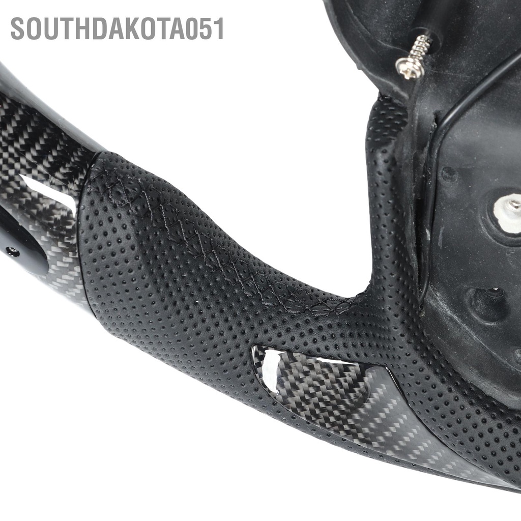 Southdakota051 Màn hình LED sợi carbon Đèn sang số Vô lăng Da đục lỗ thay thế cho Dodge Challenger Charger SRT HELLCAT 2015‑2022