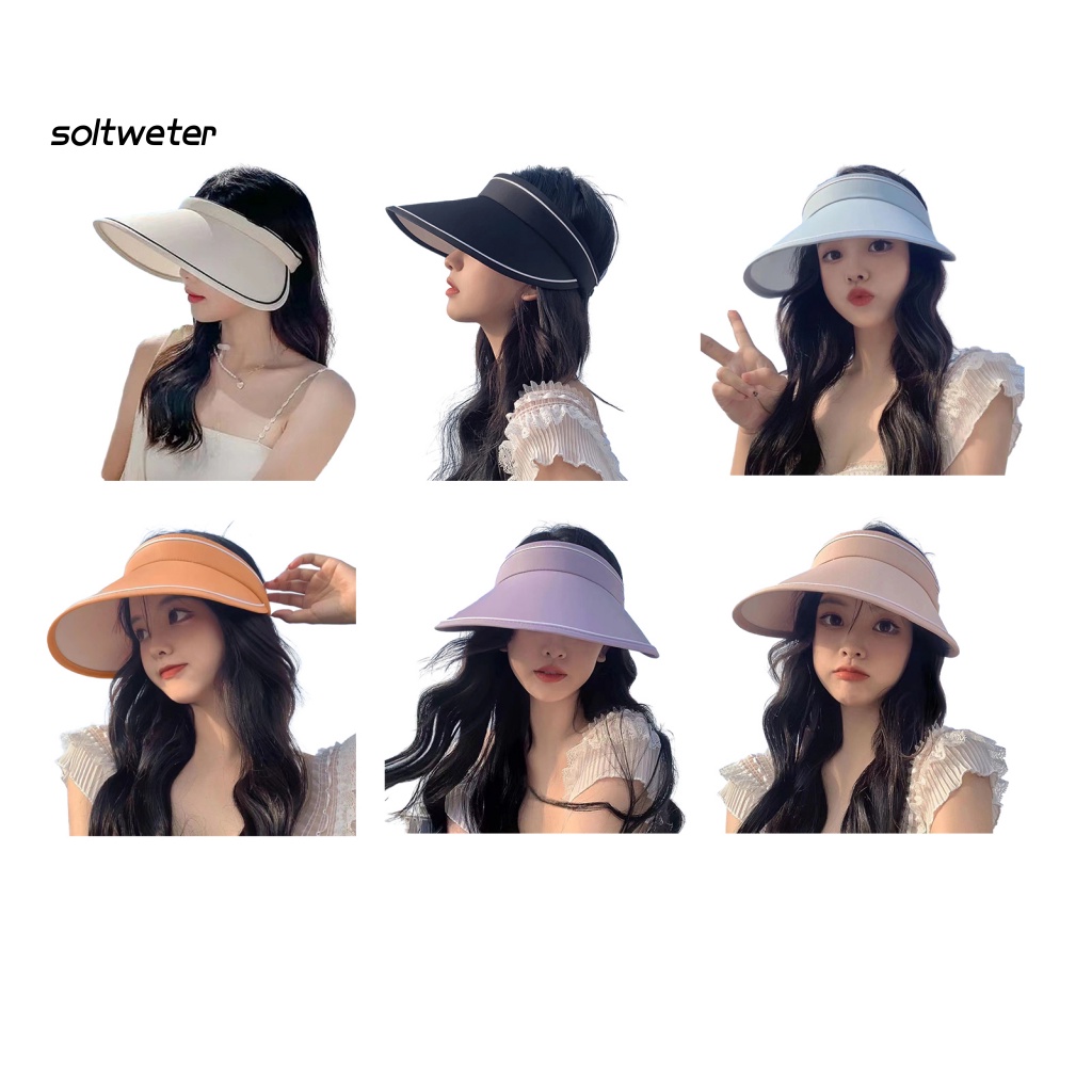 Mũ Lưỡi Trai Hở Chóp Chống Nắng Màu Trơn Thời Trang Thể Thao Mùa Hè