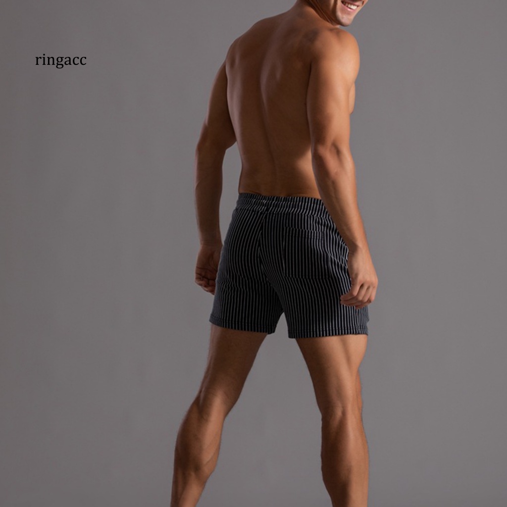 Rga Quần Short Thể Thao Ngắn Lưng Thun Dây Rút Co Giãn Tốt Phối Túi Kẻ Sọc Thời Trang Mùa Hè Cho Nam