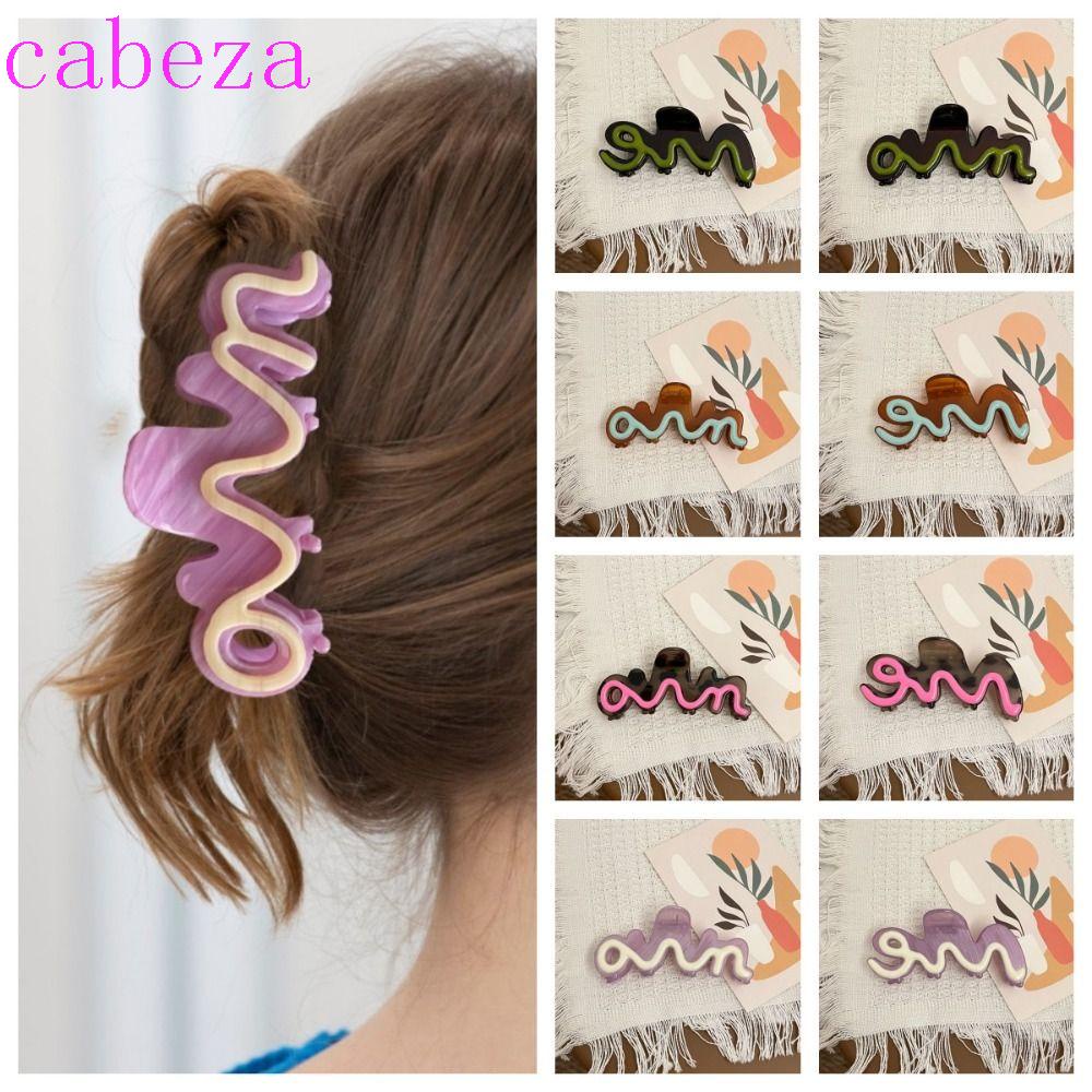 CABEZA Kẹp Tóc Đuôi Ngựa Bằng Acrylic Hình Cá Mập Ngọt Ngào Y2K