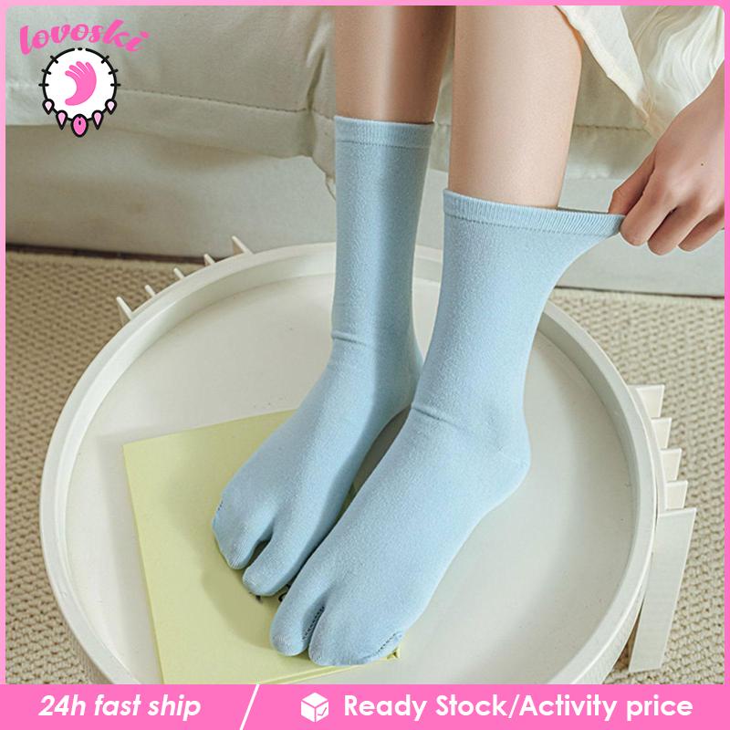 Đôi Vớ Xỏ Ngón Thoáng Khí Thấm Hút Mồ Hôi Tiện Dụng Cho Nữ