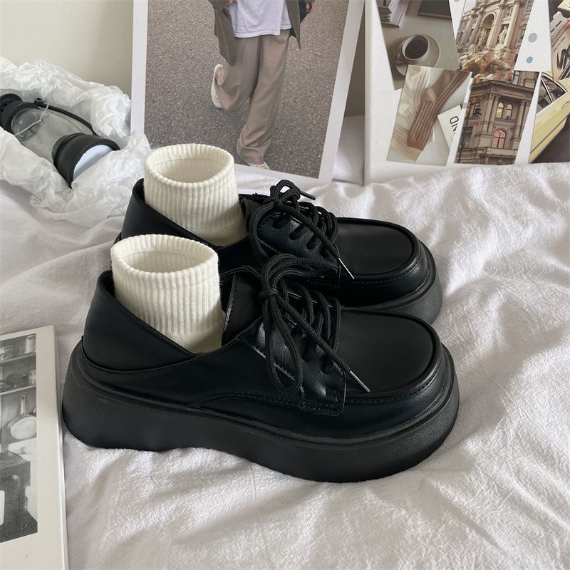 Giày Da Đế Dày Phong Cách mary jane Nhật Bản Cho Nữ