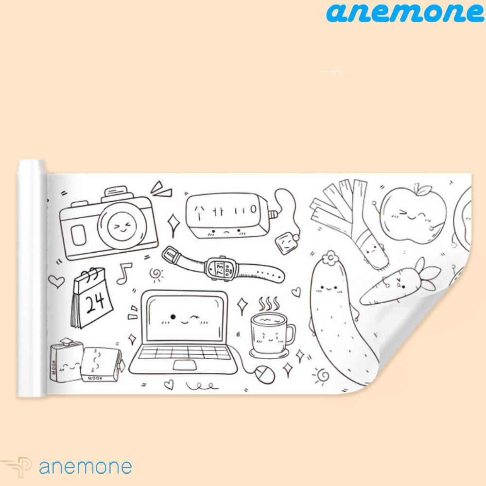 ANEMONE Cuộn Giấy Vẽ Màu Nước Diy Dành Cho Trẻ Em Và Người Lớn