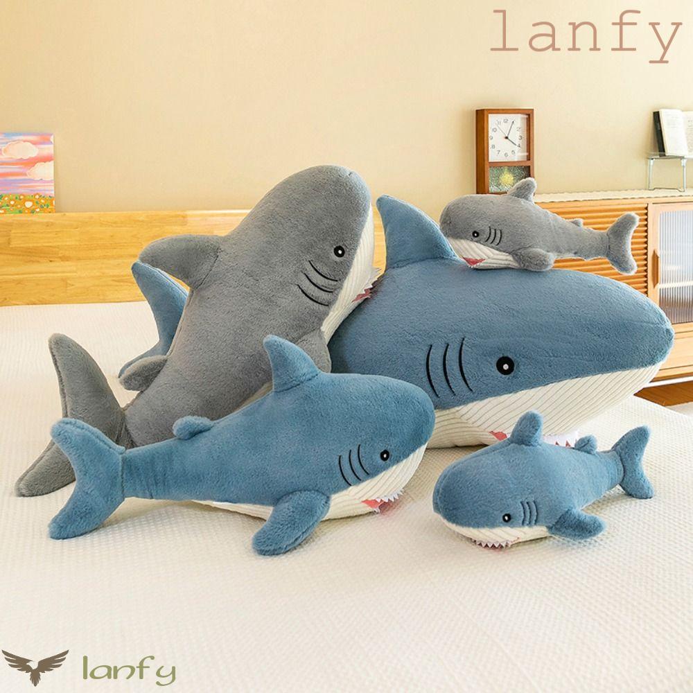 LANFY Cá Voi Nhồi Bông Mềm Mại Trang Trí Phòng Ngủ