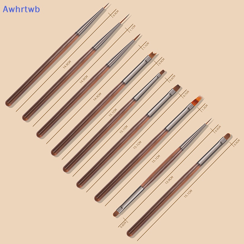 Cọ Sơn Móng Tay Acrylic UV Họa Tiết Kẻ Sọc Tiện Dụng DIY Mới