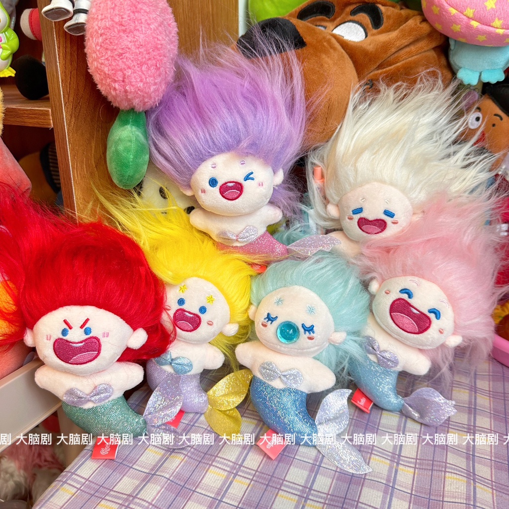 Búp Bê Nhồi Bông Cotton Kiểu Hoạt Hình Nàng Tiên Cá Dễ Thương Cho Bé Gái