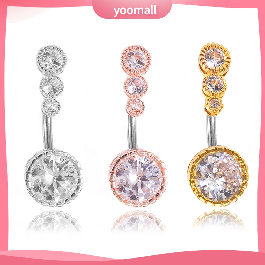 Khuyên Rốn Đính Đá Zircon Thời Trang Cho Nữ