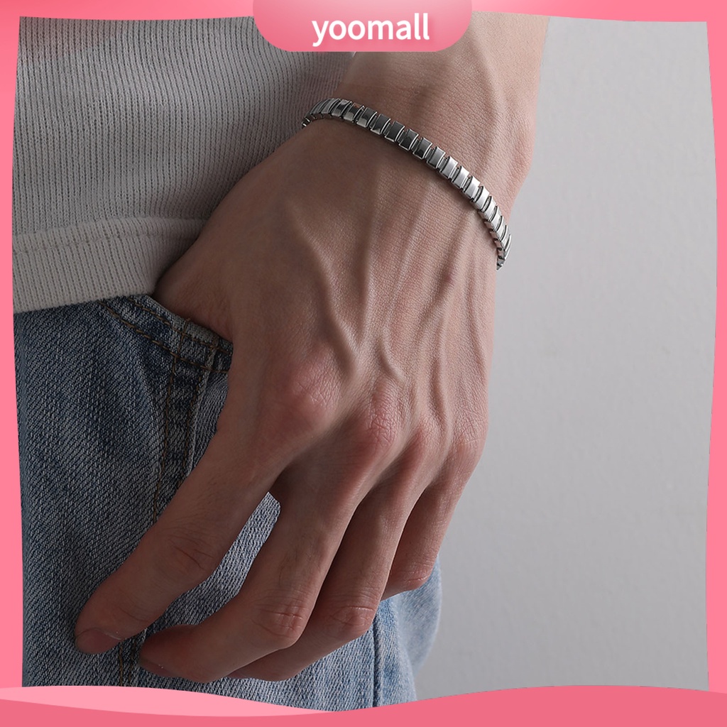 [YM] Vòng Đeo Tay Dạng Kẹp Tôm Hùm Bằng Thép Không Gỉ Bề Mặt Nhẵn Hình Rắn Đơn Giản Cá Tính Chống Rỉ Sét Trang