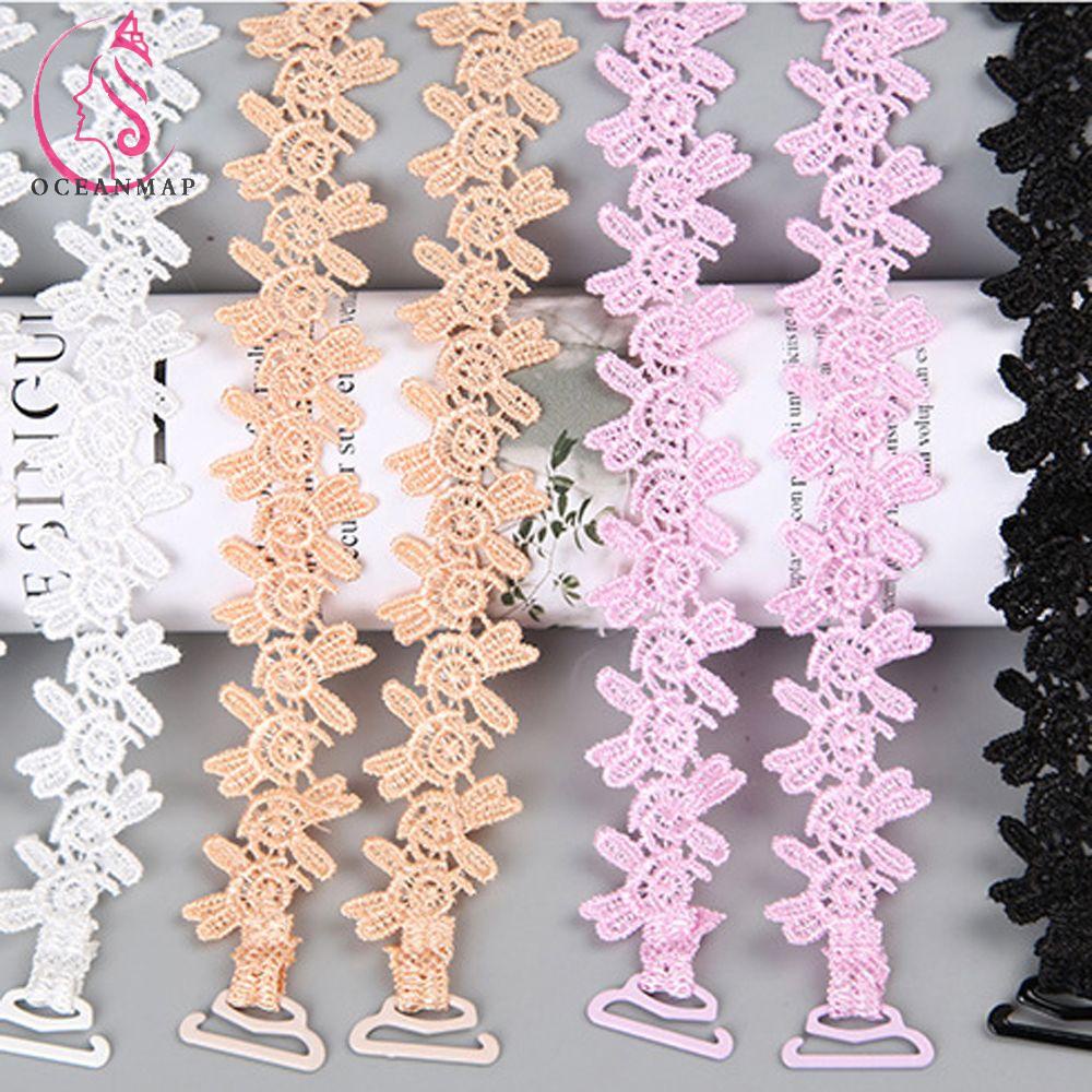 OCEANMAP 1 Cặp Dây Đeo Áo lót Co Giãn Thêu Hoa Dành Cho Đám Cưới